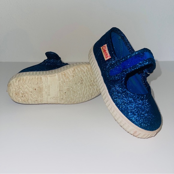 Cienta Mary Jane - Navy Sparkle sz 21 - Picture 6 of 7